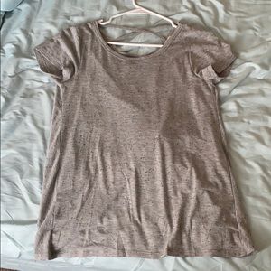 Soft shirt with scoop and cross back